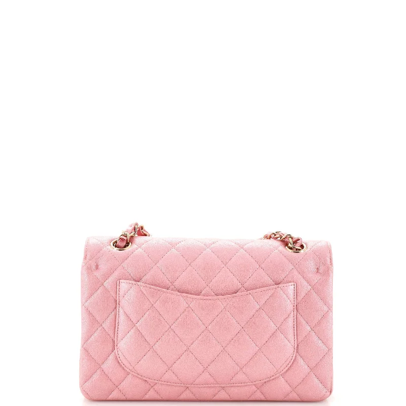 Classic Double Flap Bag Quilted Iridescent Caviar Small