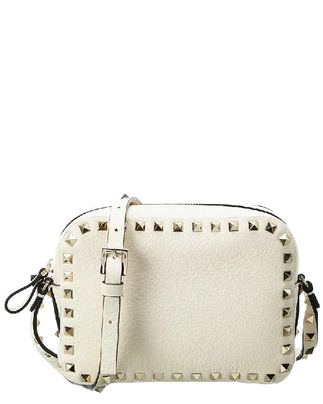 Valentino Rockstud Grainy Leather Camera Bag