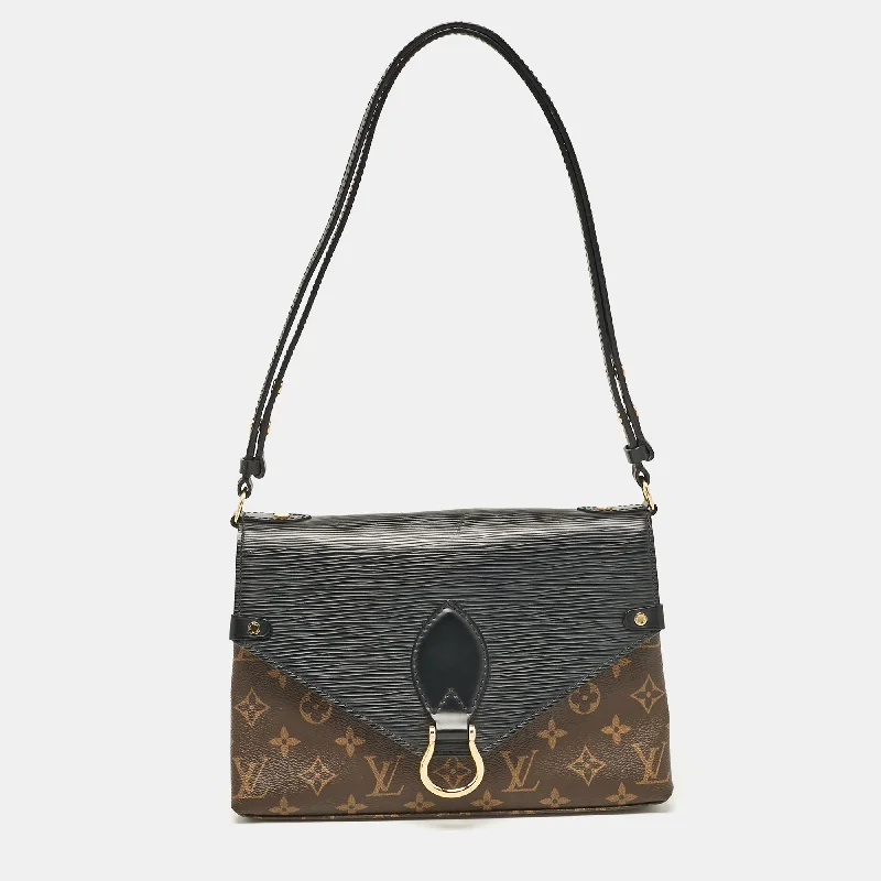 Louis Vuitton Black Epi Leather And Monogram Canvas Saint Michel Bag