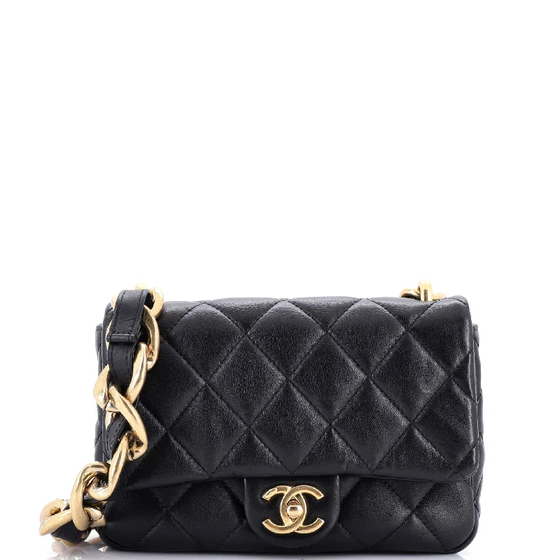 Funky Town Flap Bag Quilted Lambskin Small