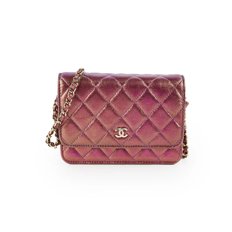 Chanel Mini Wallet On Chain WOC Purple