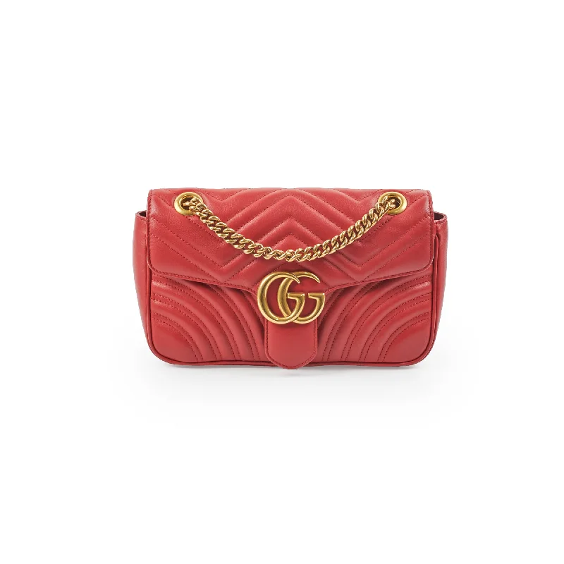 Gucci Small Marmont Red Shoulder Bag