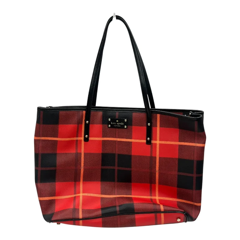 Tote Designer By Kate Spade In Red, Size:Large