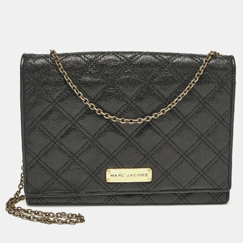 Marc Jacobs Black Quilted Leather All I One Shoulder Bag