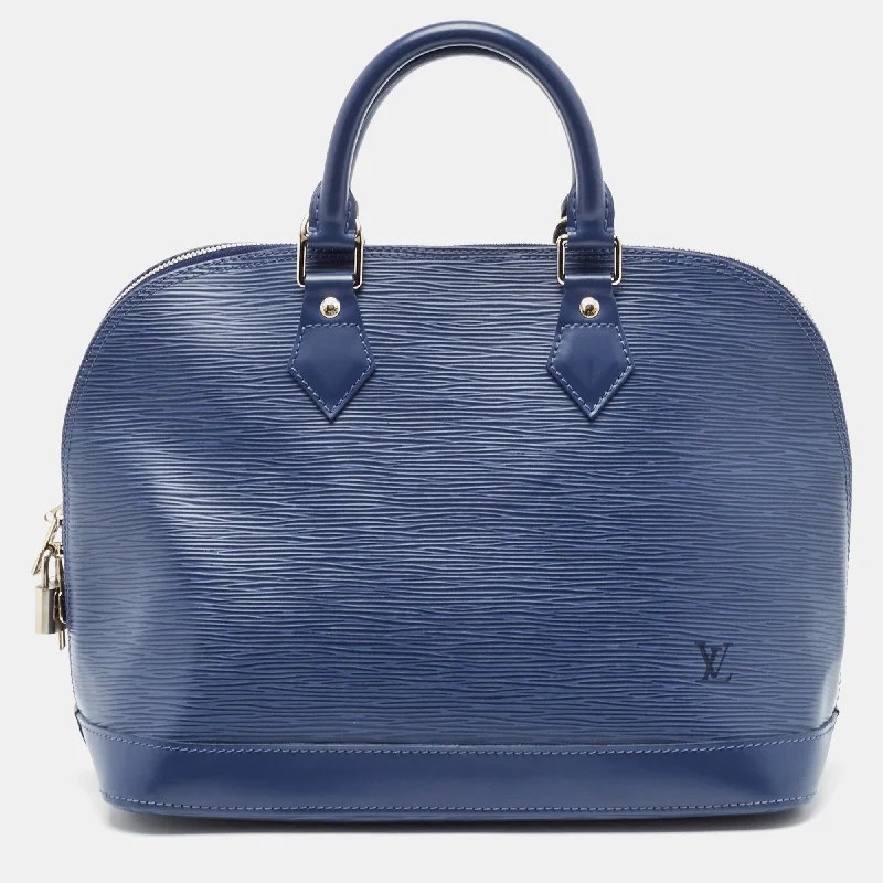 Louis Vuitton Myrtille Blue Epi Leather Alma Pm Bag