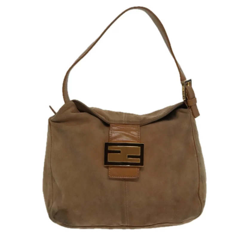 Fendi Mamma Baguette  Suede Shoulder Bag (Pre-Owned)