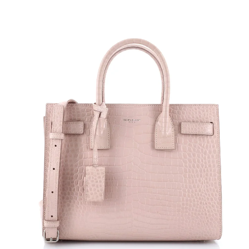 Sac de Jour Souple Bag Crocodile Embossed Leather Baby