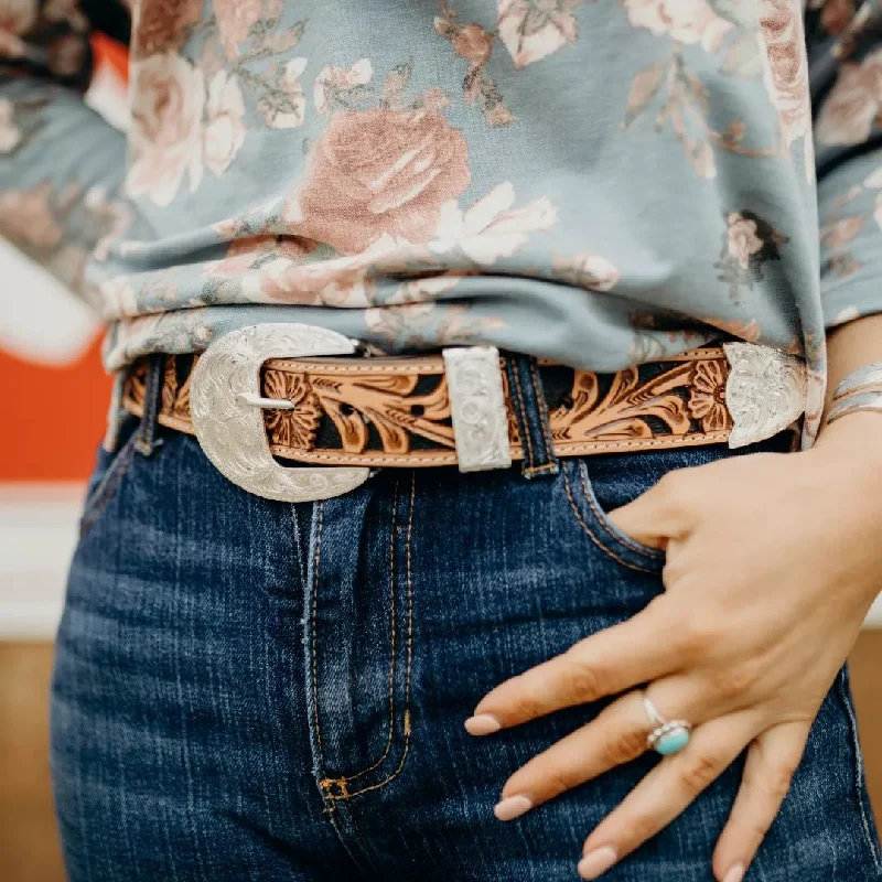 Floral Tooled Belt