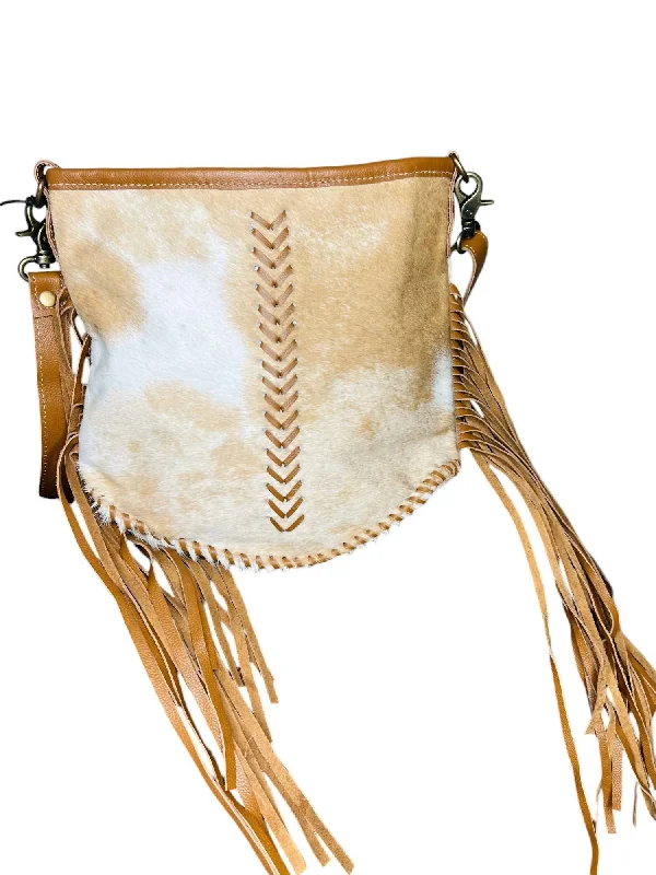 Edgy Bag In White/brown