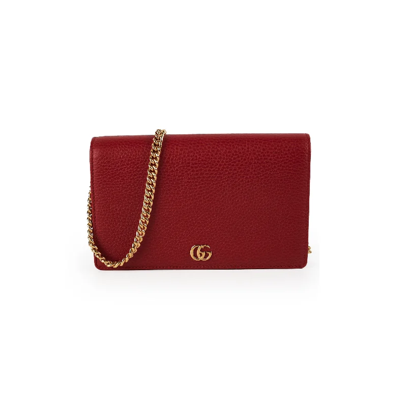 Gucci Red Wallet On Chain Woc