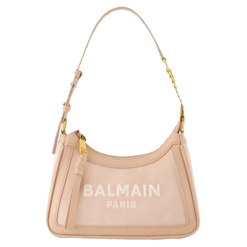 B-Army Shoulder Bag - Balmain - Leather - Pink