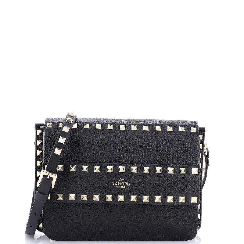 Rockstud Front Handle Flap Bag Leather Small