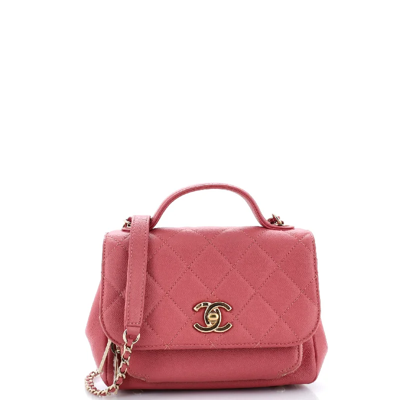 Business Affinity Flap Bag Quilted Caviar Mini