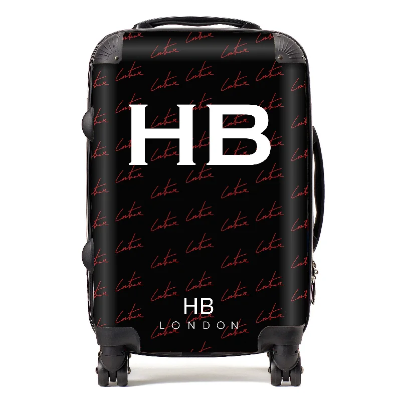 Personalised Couture Club Pattern Initial Suitcase