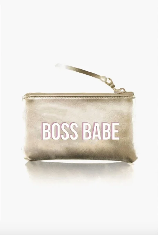 Boss Babe Pouch In Gold