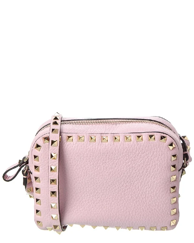 Valentino Rockstud Grainy Leather Camera Bag