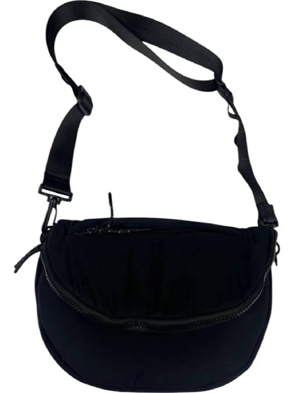 Women's Puffy Zip Crossbody Bag In Black