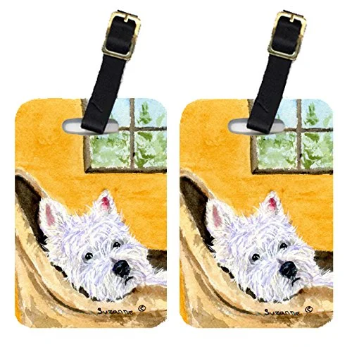 Carolines Treasures Ss8785Bt Westie Luggage Tag - Pair 2, 4 X 2.75 In.