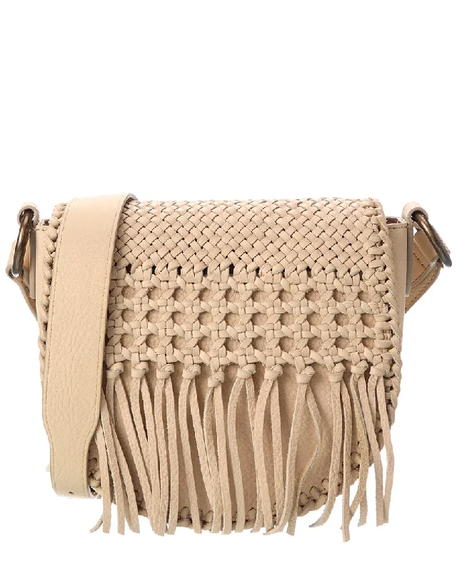 Frye Melissa Woven Leather Saddle Bag