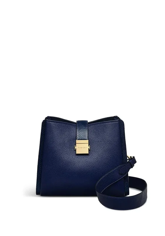 Radley Sloane Street Icon Faux Snake Crossbody Bag, Navy