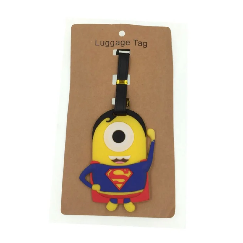 Travel Accessories Cartoon Superman Luggage Tag Silica Gel Suitcase ID Address Holder Baggage