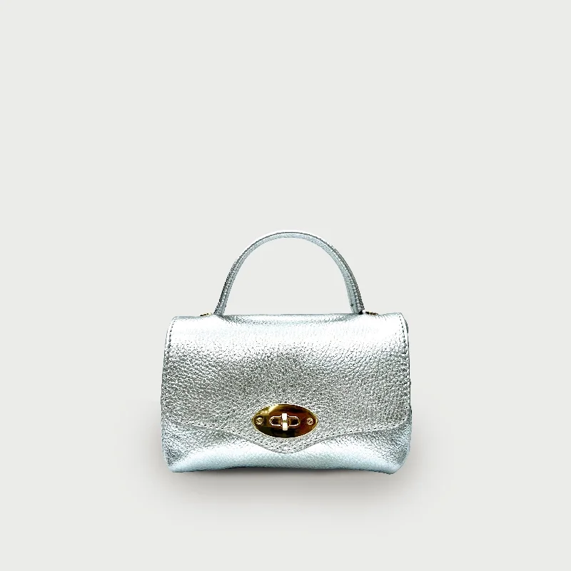 The Rachel Silver Leather Bag