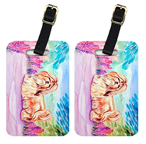 Caroline's Treasures 7136BT Pair of 2 Shih Tzu Luggage Tags, Large, multicolor