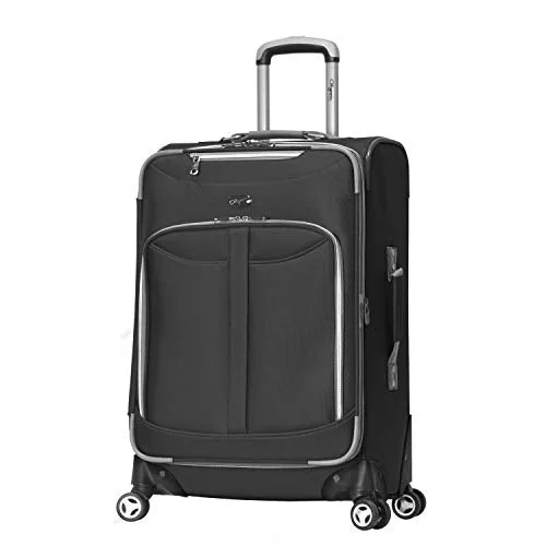 Olympia Luggage  Tuscany 25 Inch Expandable Vertical Rolling Luggage Case,Black,One Size