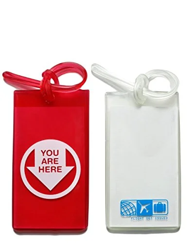 Flight 001 Luggage Tag Set, red