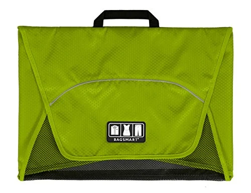 BAGSMART 17" Packing Folder Anti-wrinkle Travel Garment Bag Luggage Organizer, Green