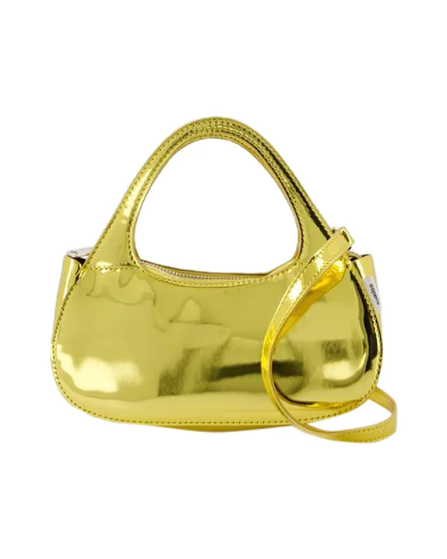 Metallic Micro Baguette Swipe Bag - Coperni - Synthetic - Gold