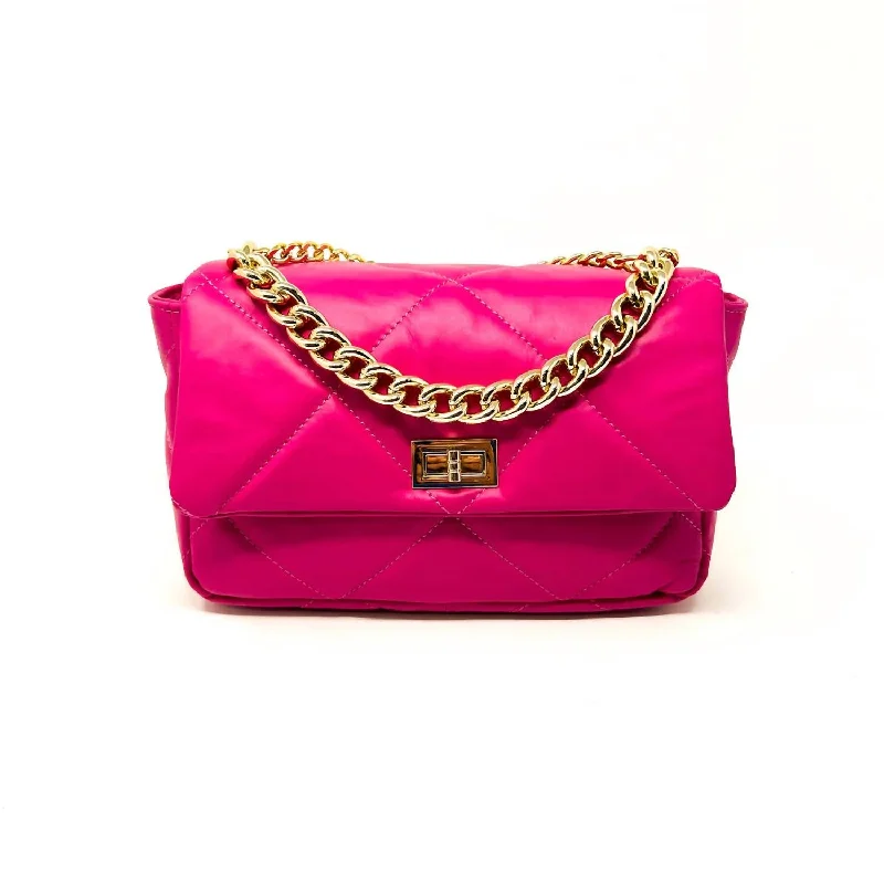 Women's Quilted Bag In Fuschia