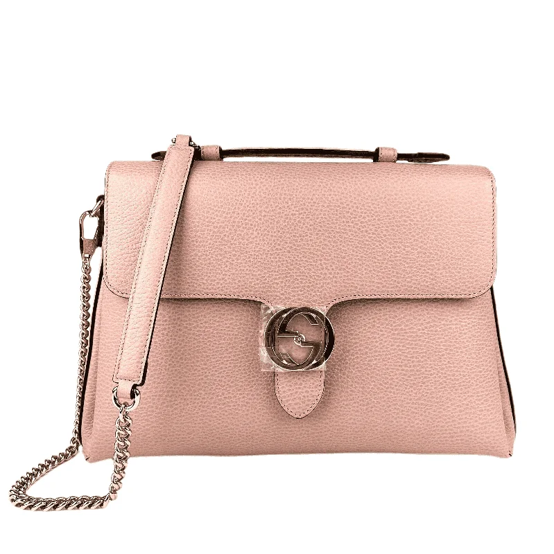 Gucci  LeatherInterlocking G Crossbody Chain Bag