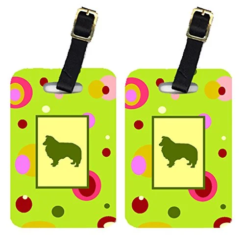 Caroline'S Treasures Ck1148Bt Pair Of 2 Sheltie Luggage Tags, Large, Multicolor