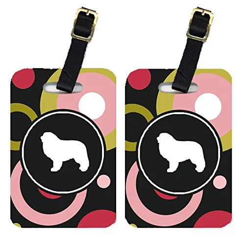 Caroline's Treasures KJ1081BT Pair of 2 Great Pyrenees Luggage Tags, Large, multicolor