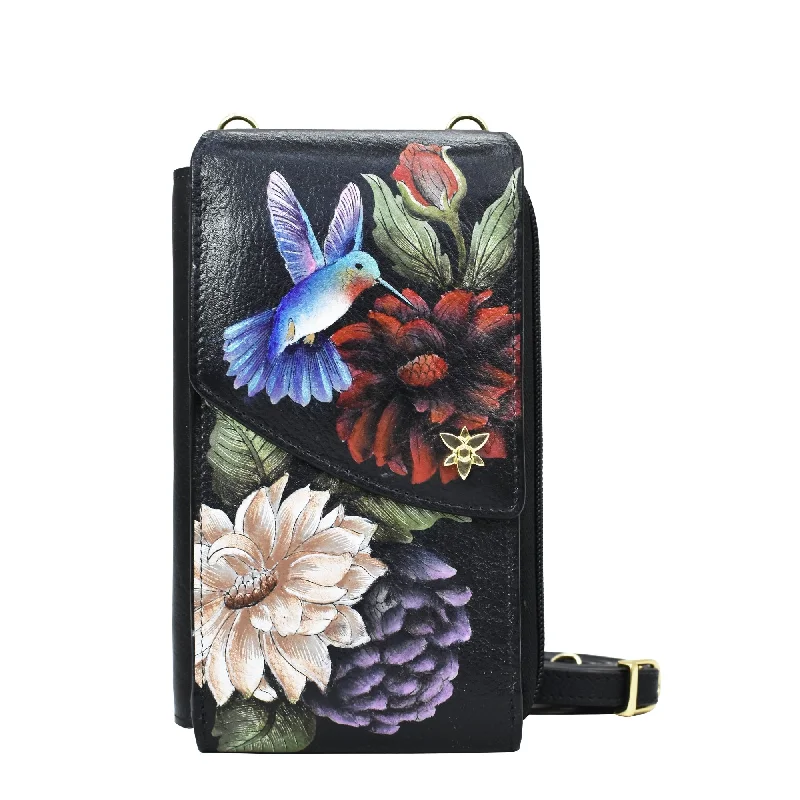 Hand Painted Crossbody Phone Wallet Organizer