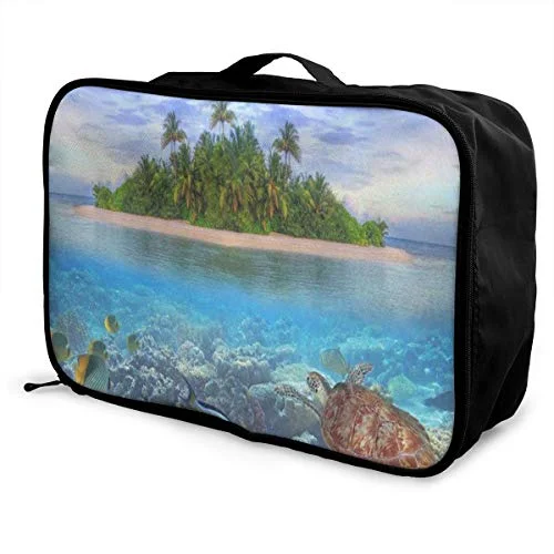 Travel Bags Underwater Ocean Sea Turtle Portable Suitcase Trolley Handle Luggage Bag