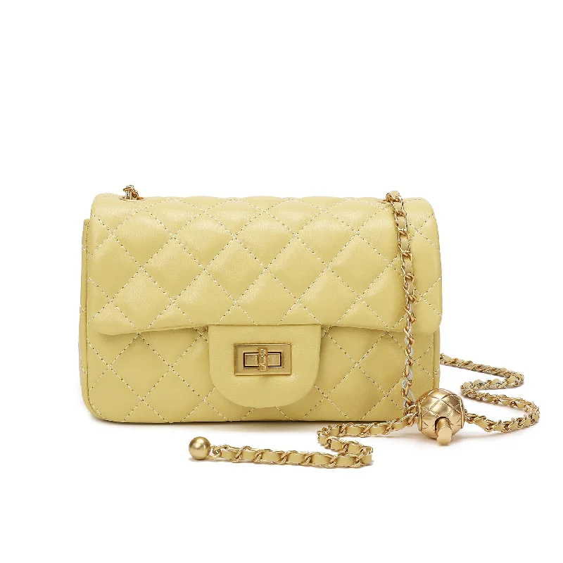 Tiffany & Fred Quilted Sheepskin Leather Crossbody Bag