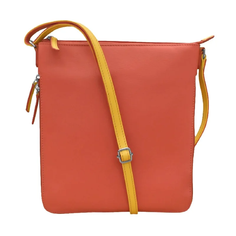 Women's Expandable Crossbody Bag In Coral Sunshine